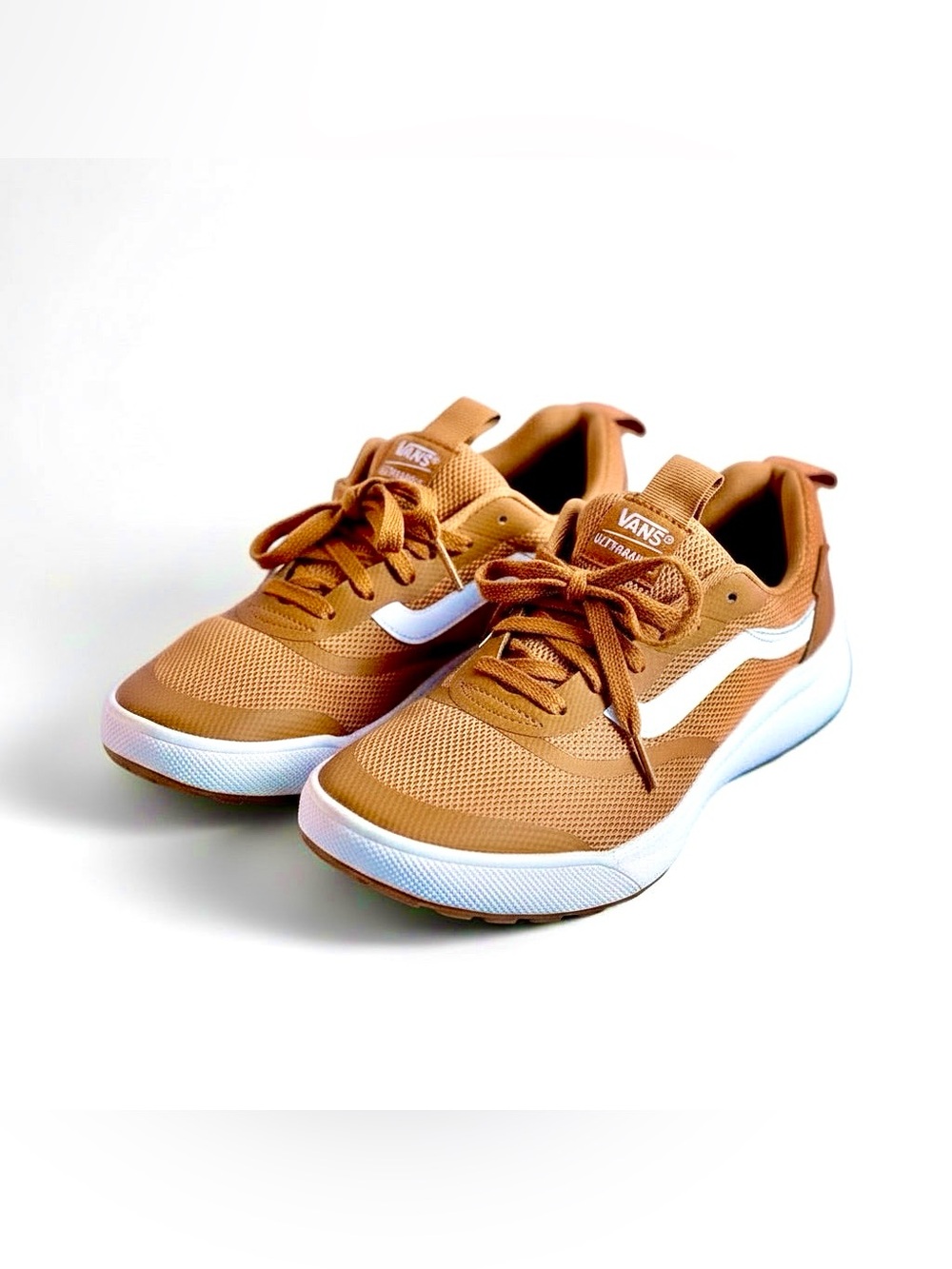 Vans UltraRange Sneakers Cream/Orange Lightweight Comfort M 8 / W 9.5